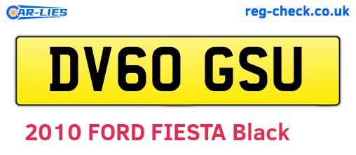 DV60GSU are the vehicle registration plates.