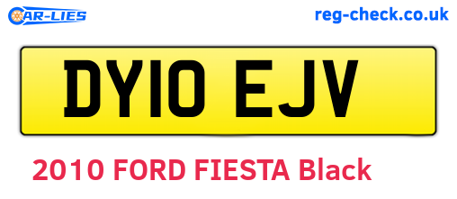 DY10EJV are the vehicle registration plates.