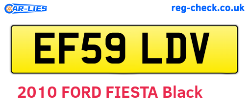 EF59LDV are the vehicle registration plates.