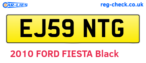 EJ59NTG are the vehicle registration plates.