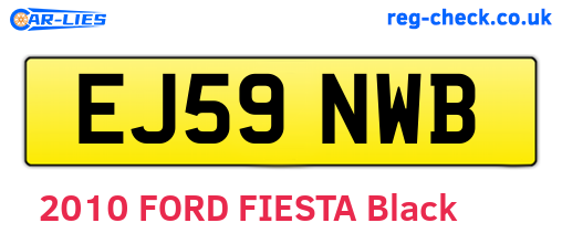 EJ59NWB are the vehicle registration plates.