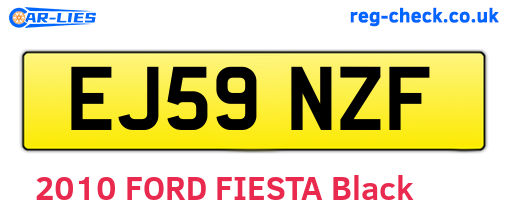 EJ59NZF are the vehicle registration plates.