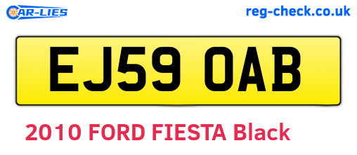EJ59OAB are the vehicle registration plates.