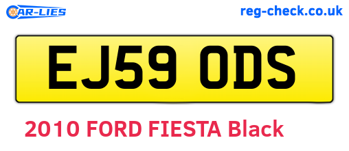 EJ59ODS are the vehicle registration plates.