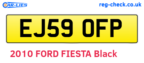 EJ59OFP are the vehicle registration plates.