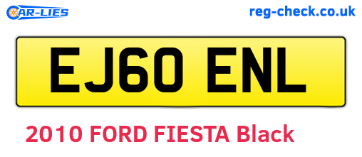 EJ60ENL are the vehicle registration plates.