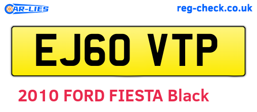 EJ60VTP are the vehicle registration plates.