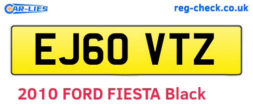 EJ60VTZ are the vehicle registration plates.