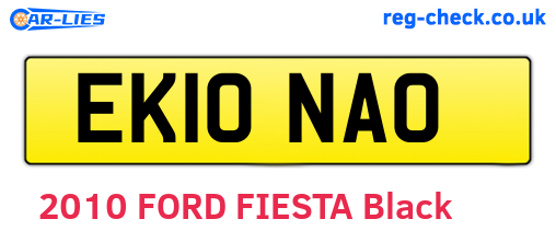 EK10NAO are the vehicle registration plates.