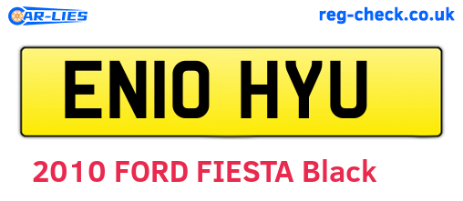 EN10HYU are the vehicle registration plates.