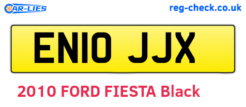 EN10JJX are the vehicle registration plates.