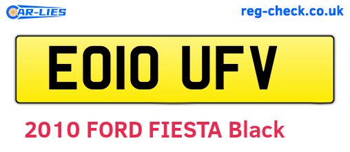 EO10UFV are the vehicle registration plates.