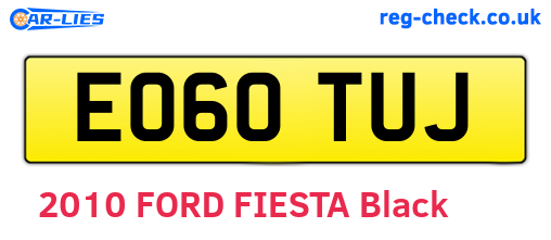 EO60TUJ are the vehicle registration plates.