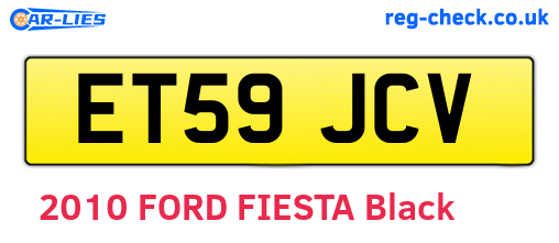 ET59JCV are the vehicle registration plates.