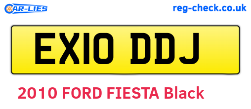 EX10DDJ are the vehicle registration plates.