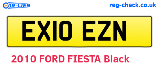 EX10EZN are the vehicle registration plates.