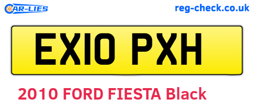 EX10PXH are the vehicle registration plates.