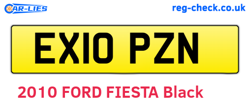 EX10PZN are the vehicle registration plates.