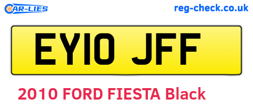 EY10JFF are the vehicle registration plates.