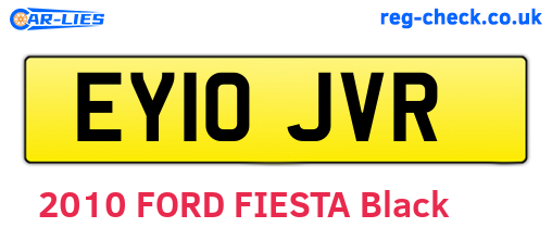 EY10JVR are the vehicle registration plates.