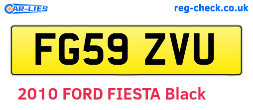 FG59ZVU are the vehicle registration plates.