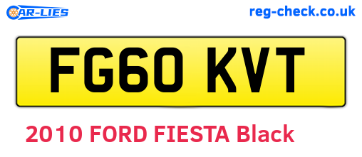 FG60KVT are the vehicle registration plates.