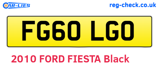 FG60LGO are the vehicle registration plates.