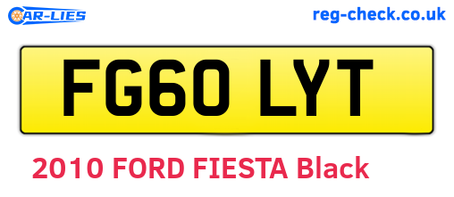 FG60LYT are the vehicle registration plates.