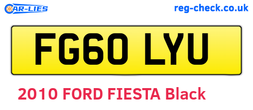 FG60LYU are the vehicle registration plates.