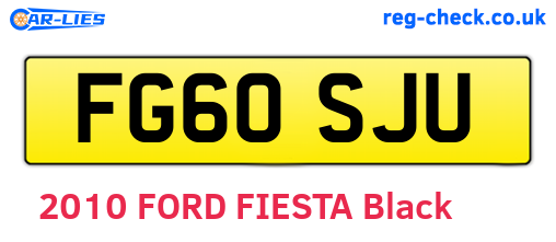 FG60SJU are the vehicle registration plates.