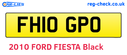 FH10GPO are the vehicle registration plates.