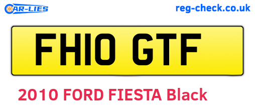 FH10GTF are the vehicle registration plates.