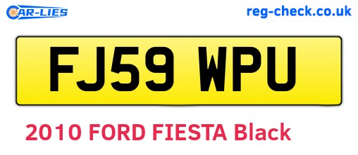 FJ59WPU are the vehicle registration plates.