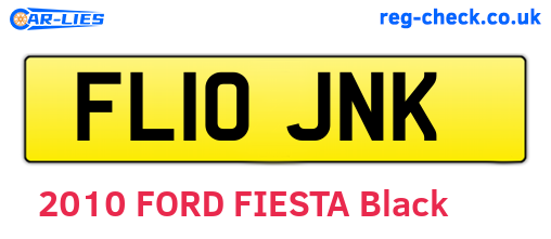 FL10JNK are the vehicle registration plates.