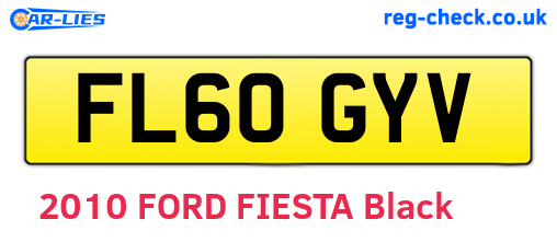 FL60GYV are the vehicle registration plates.
