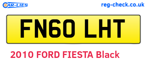 FN60LHT are the vehicle registration plates.