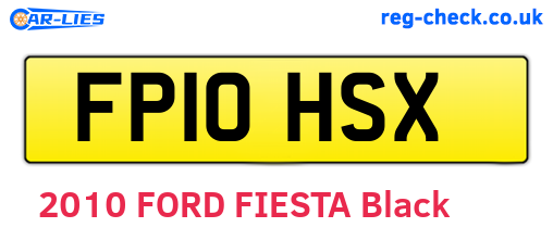 FP10HSX are the vehicle registration plates.