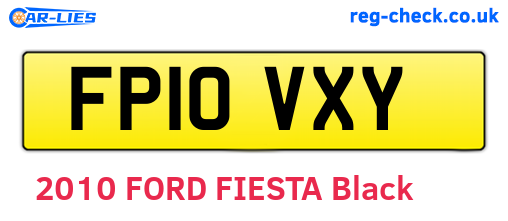FP10VXY are the vehicle registration plates.