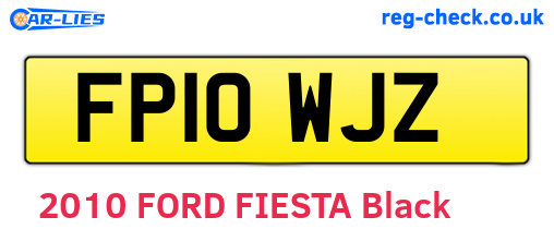 FP10WJZ are the vehicle registration plates.