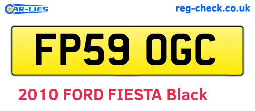 FP59OGC are the vehicle registration plates.