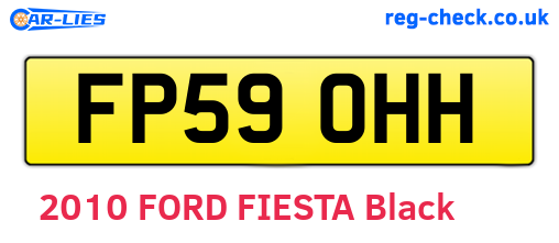 FP59OHH are the vehicle registration plates.