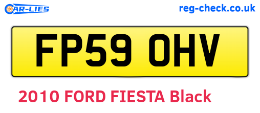 FP59OHV are the vehicle registration plates.