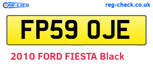 FP59OJE are the vehicle registration plates.