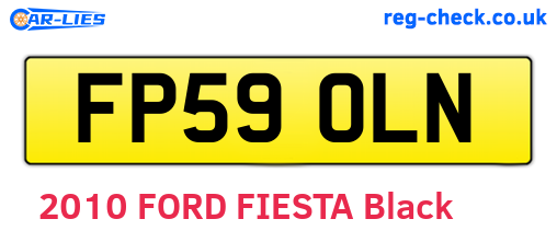 FP59OLN are the vehicle registration plates.