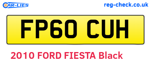 FP60CUH are the vehicle registration plates.