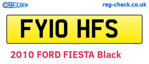 FY10HFS are the vehicle registration plates.