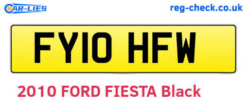 FY10HFW are the vehicle registration plates.