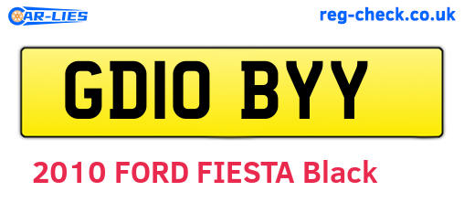 GD10BYY are the vehicle registration plates.