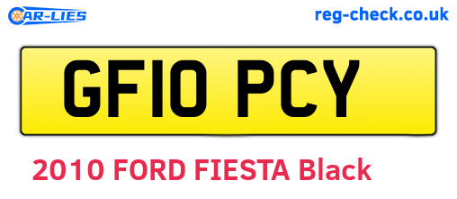 GF10PCY are the vehicle registration plates.