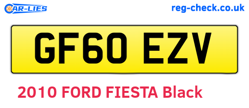 GF60EZV are the vehicle registration plates.